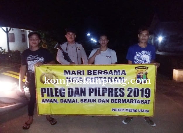 Polsek Metro Utara Ajak Warga Damai Pemilu 2019