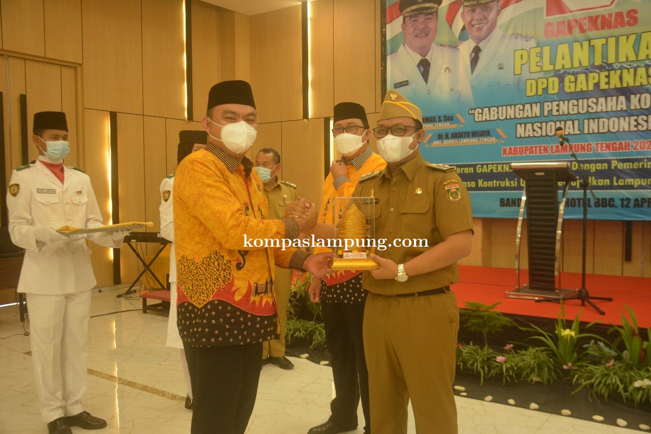 Wakil Bupati Lamteng Hadiri Acara Pelantikan DPD Gabungan Pengusaha Kontraktor Nasional Indonesia