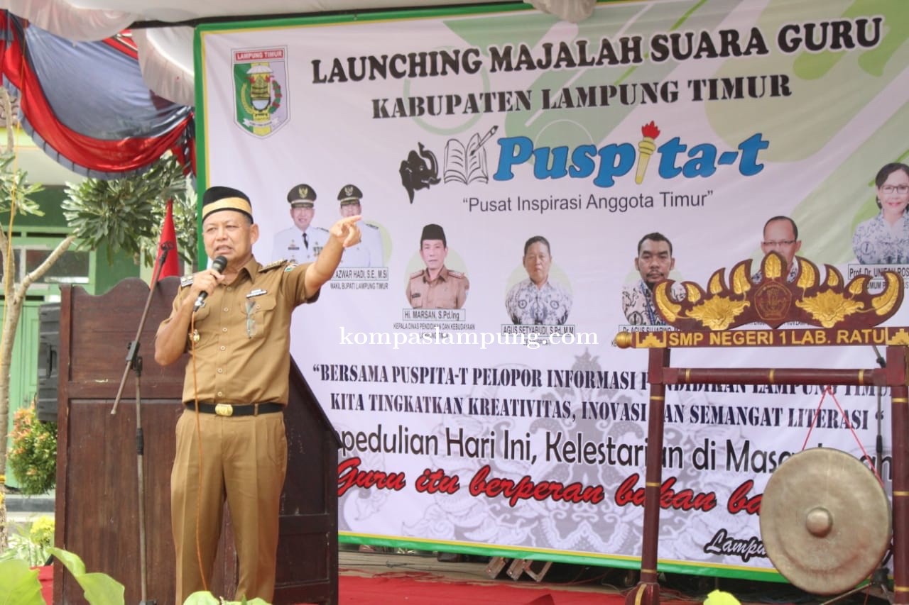 Bupati Lampung Timur Buka Acara Lomba Desa dan Launching Majalah Suara Guru Puspita-T