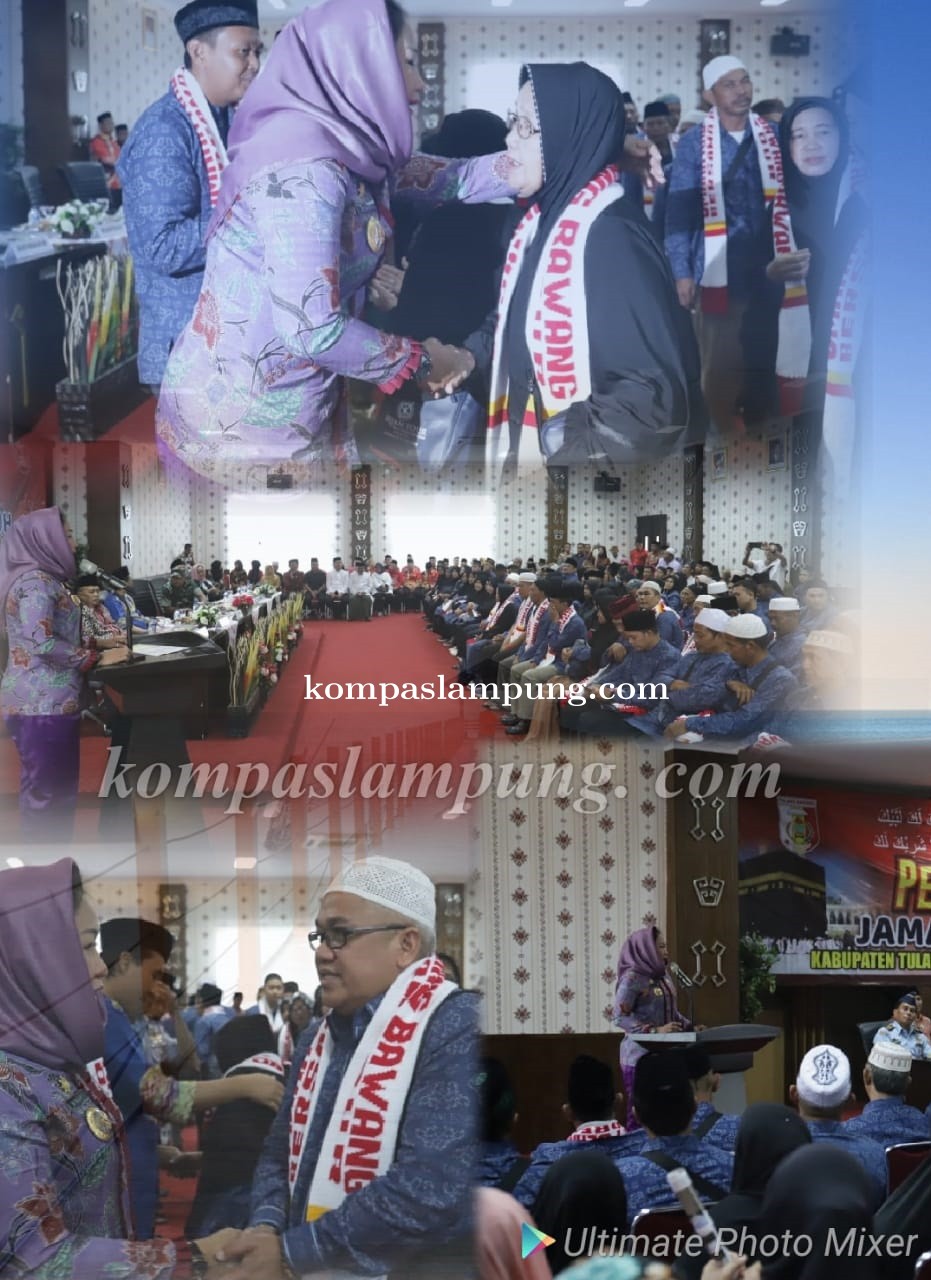 Melepas Jamaah Umroh Kabupaten Tulangbawang, Bunda Winarti : Saudara Semua Adalah Orang-orang Piliha