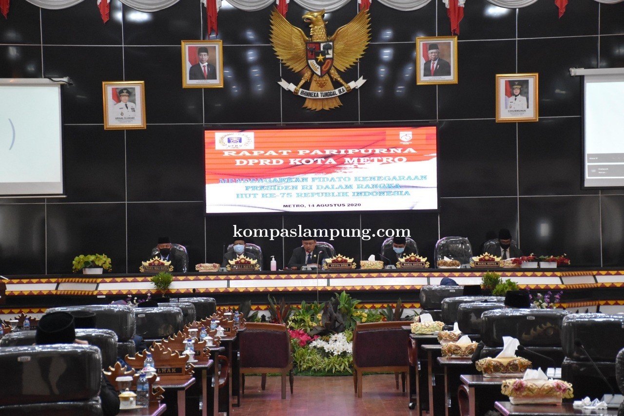 Mendengarkan Pidato Presiden Republik Indonesia, DPRD Kota Metro Gelar Paripurna Istimewa
