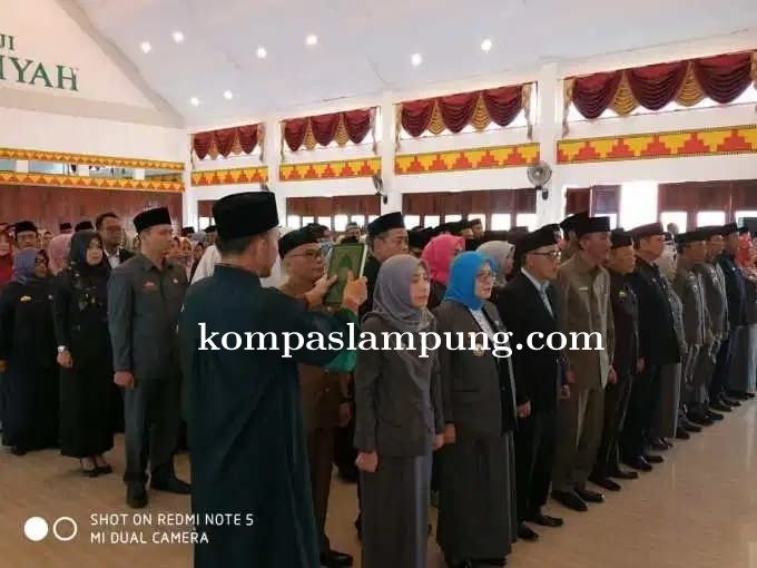 Wali Kota Metro A. Pairin Lantik Dan Mutasi 134 Orang Pejabat