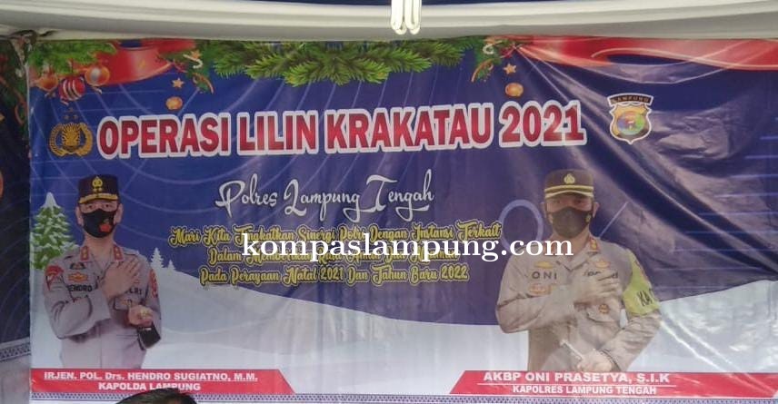 Operasi Lilin Krakatau 2021, Polres Lampung Tengah Siapkan Pos Pam Di Wates Kecamatan Lamteng