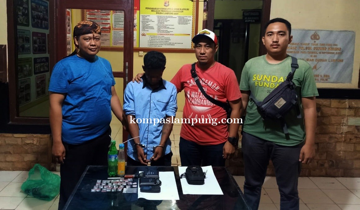 Polsek Dente Teladas Tangkap Bandar Narkotika dan Sita 31 Bungkus Sabu