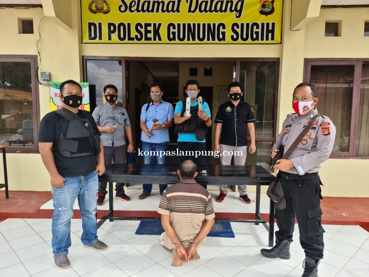 Mapolsek Gunung Sugih Gelandang Residivis Pelaku Penyekapan Seorang Perempuan