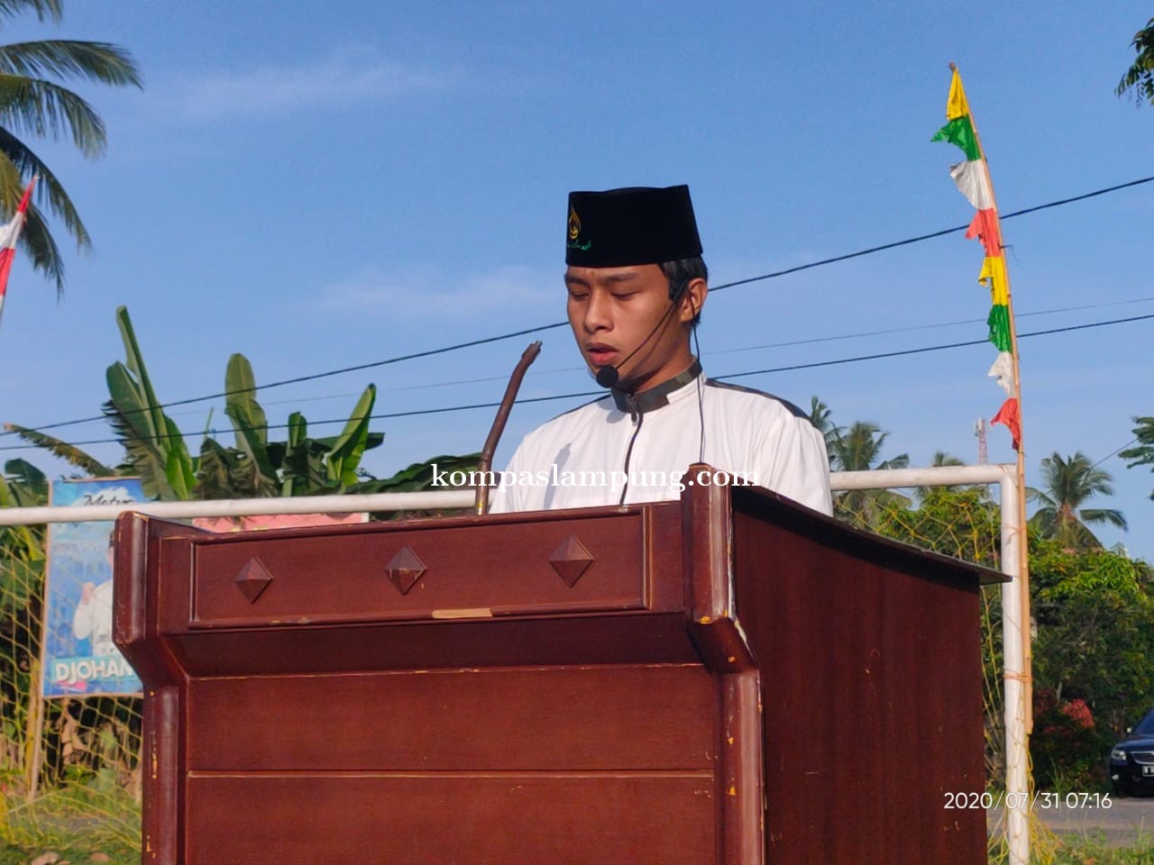 Ustadz Muda Putra Kasat Tahti Polres Metro Imami Shalat Idul Adha 1441 H