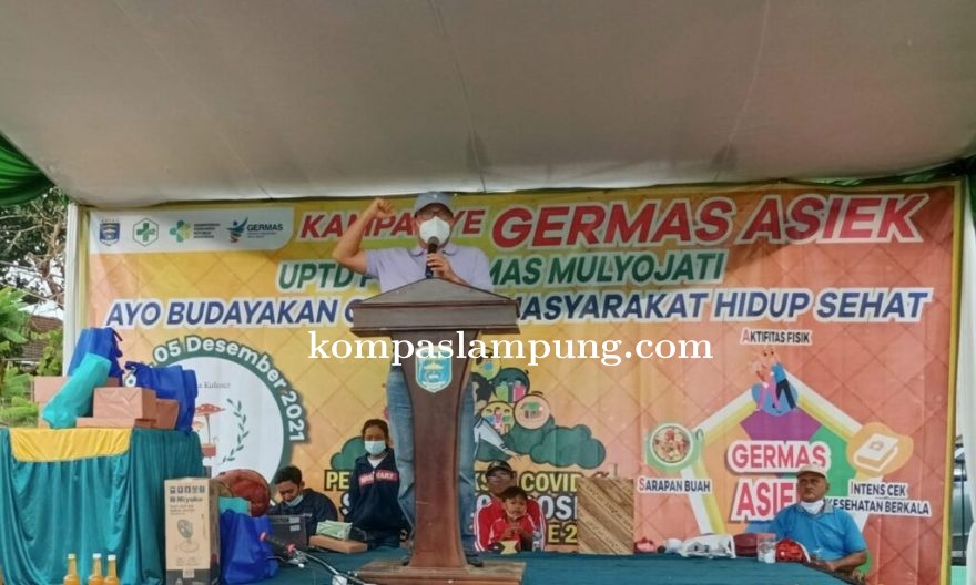 WALI KOTA Dan Wakil HADIRI KAMPANYE GERMAS Di Mulyojati Kota Metro