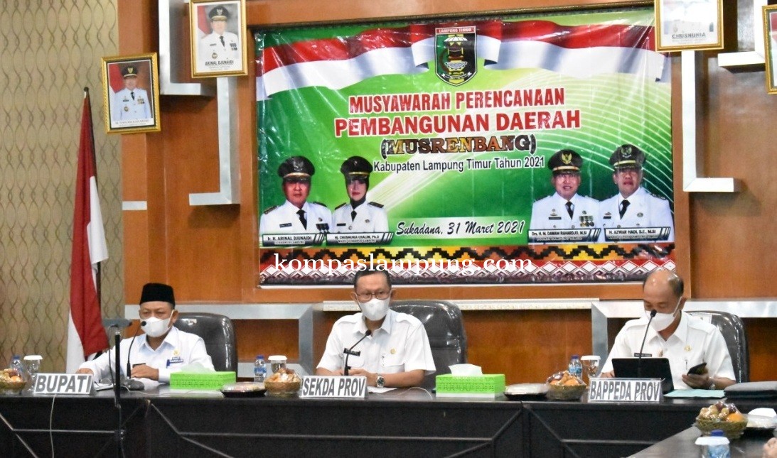Musrenbang RKPD Lamtim 2022, Pemprov Lampung Apresiasi Telah Dilaksanakannya Program KPB dan Penguat
