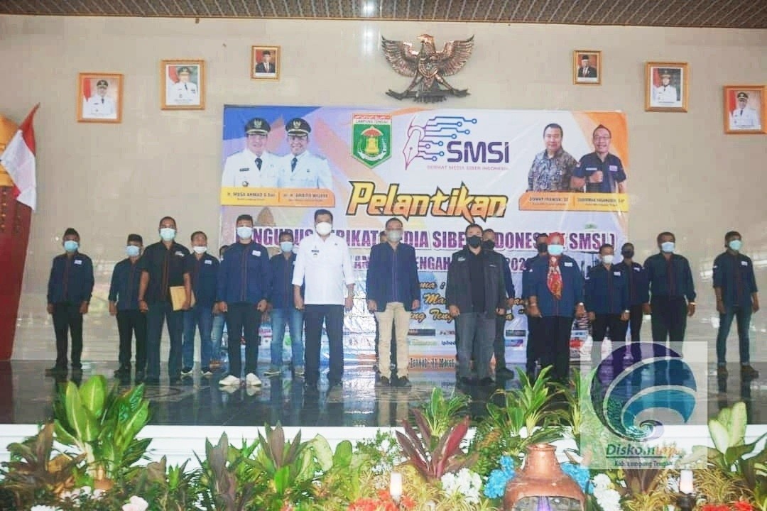 Bupati Lamteng Hadiri Pelantikan dan Pengukuhan Pengurus Anggota SMSI