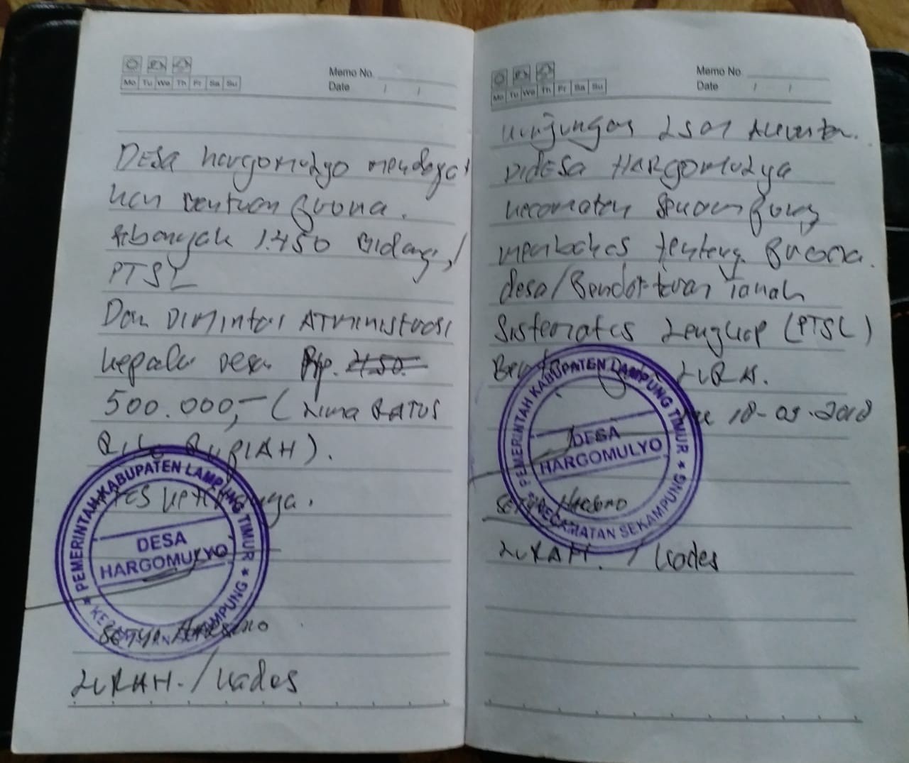 Di Duga Kades Hargomulyo Curi Uang Masyarakat Lewat PTSL