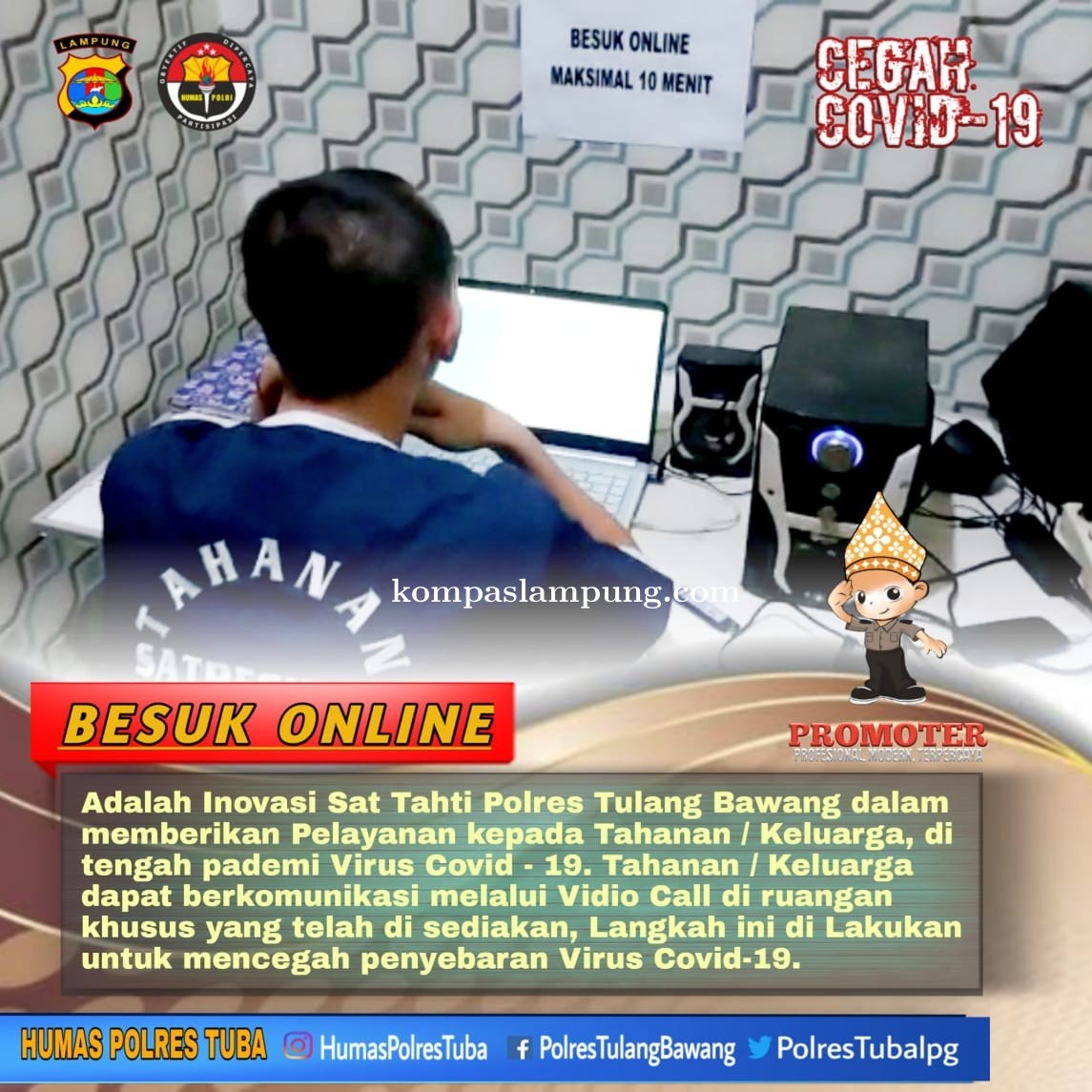 Ditengah Pandemi Covid-19 Sattahti Polres Tulang Bawang Berinovasi Melayani Warga