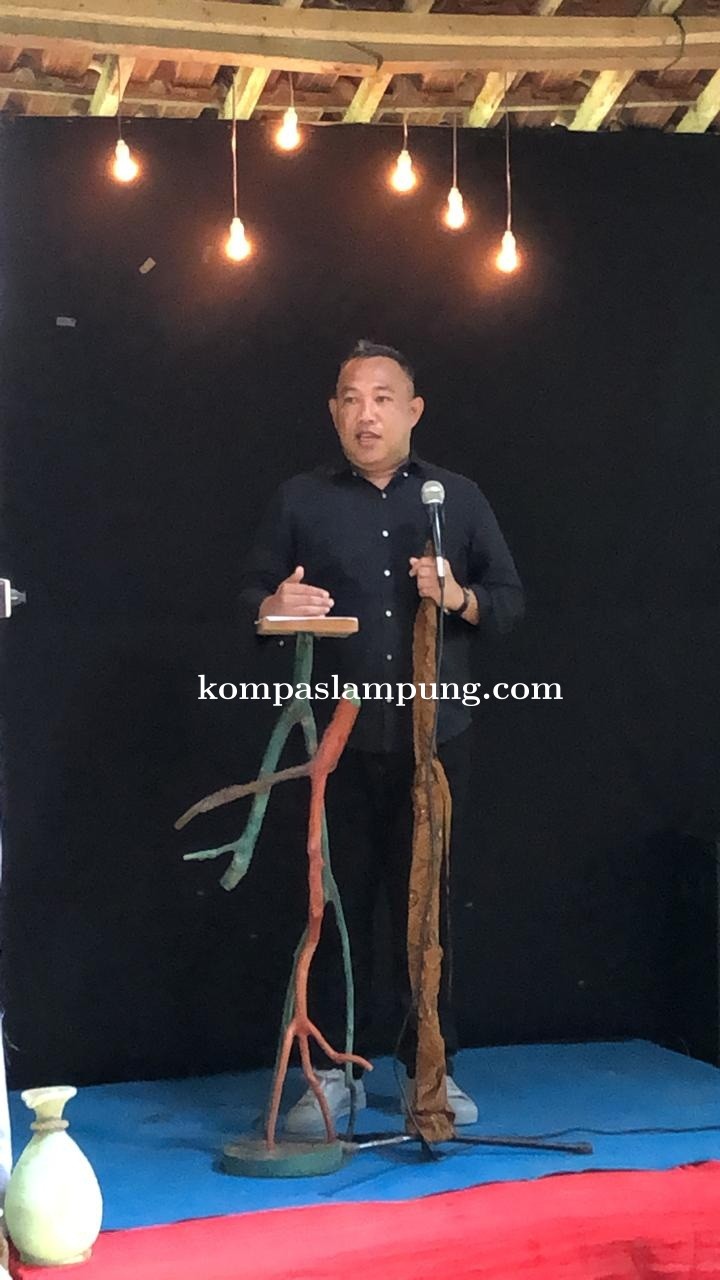 Bupati Tubaba Menyampaikan Pidato  Dalam Rangka Pra-Launching The Djausal Center Bandar Lampung