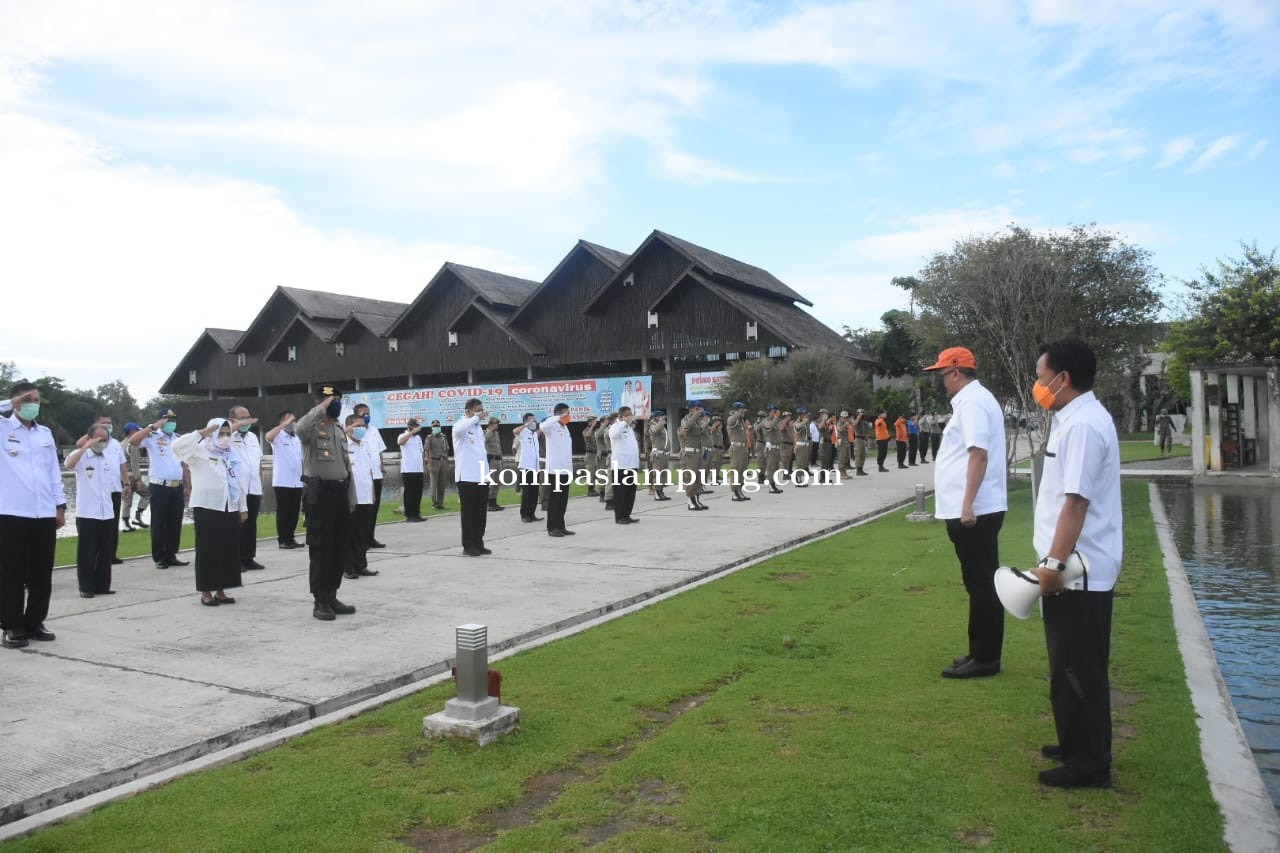 Sekdakab Tubaba Pimpin Apel Gugus Tugas Penanganan Covid 19