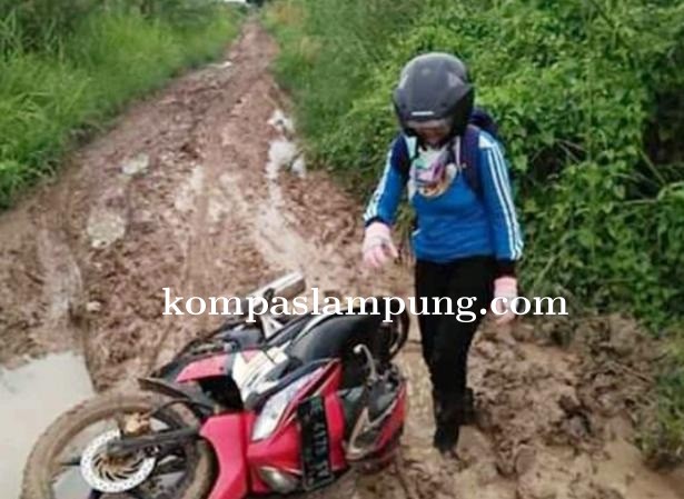 Salah Satu Tenaga Kesehatan Jatuh Saat Menjalankan Tugas Dipedalaman Akibatkan Jalan Yang Jelek