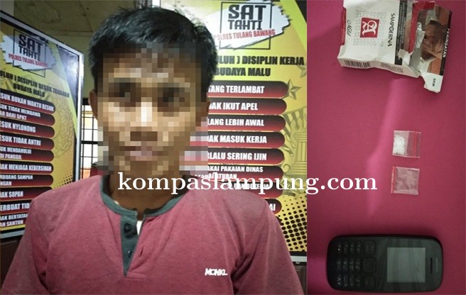 Polres Tulang Bawang Tangkap Warga Menggala Yang Sering Transaksi Narkotika Di Kebun Singkong