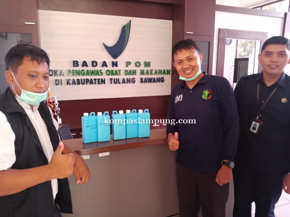 Inilah Cara Polres Tulang Bawang Mencukupi Kebutuhan Hand Sanitizer Guna Cegah Virus Corona