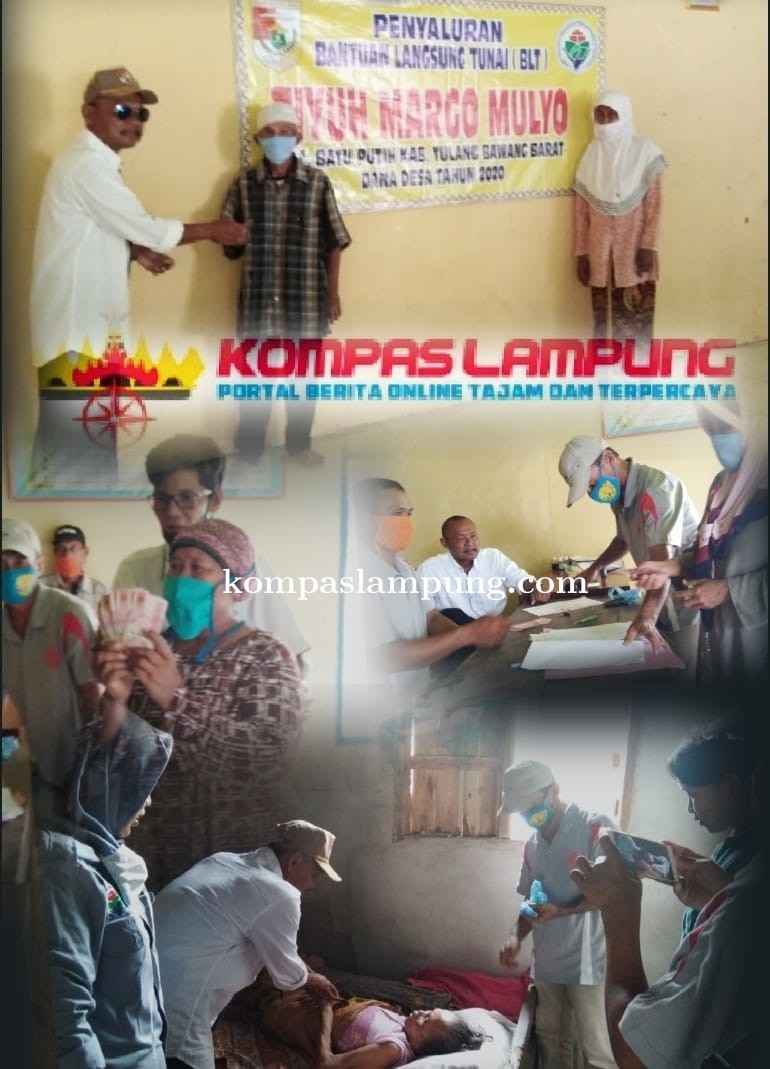 Tiyuh Margo Mulyo Tubaba  Menyalurkan BLT Di Balai Tiyuh Setempat