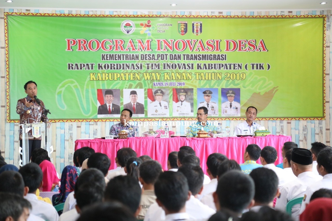Bupati Way Kanan Membuka Rapat Koordinas Program Inovasi Desa (PID)
