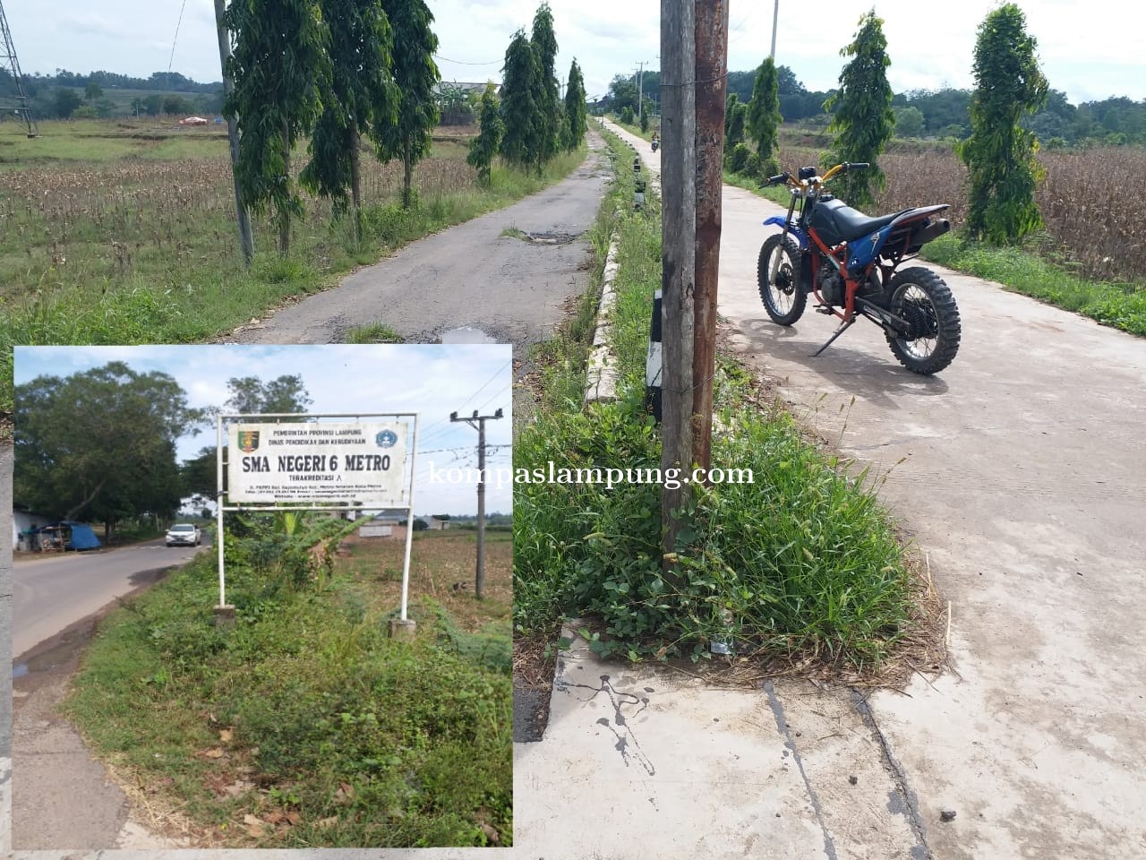 Pihak Sekolah SMAN 06 Metro Keluhkan Kondisi Jalan