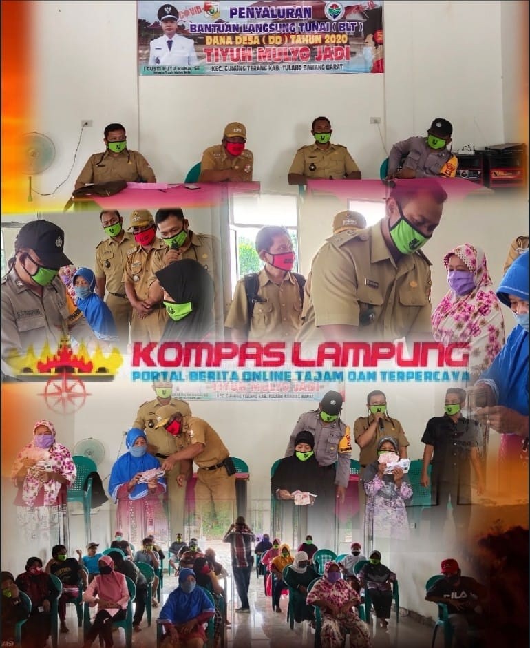 Hari Ini Tiyuh Mulyo Jadi Tubaba Menyalurkan BLT Di Balai Tiyuh Setempat